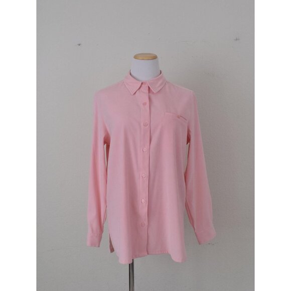 Vintage 90s Pink Polyester/Spandex Shirt size 12‎ - Picture 9 of 10